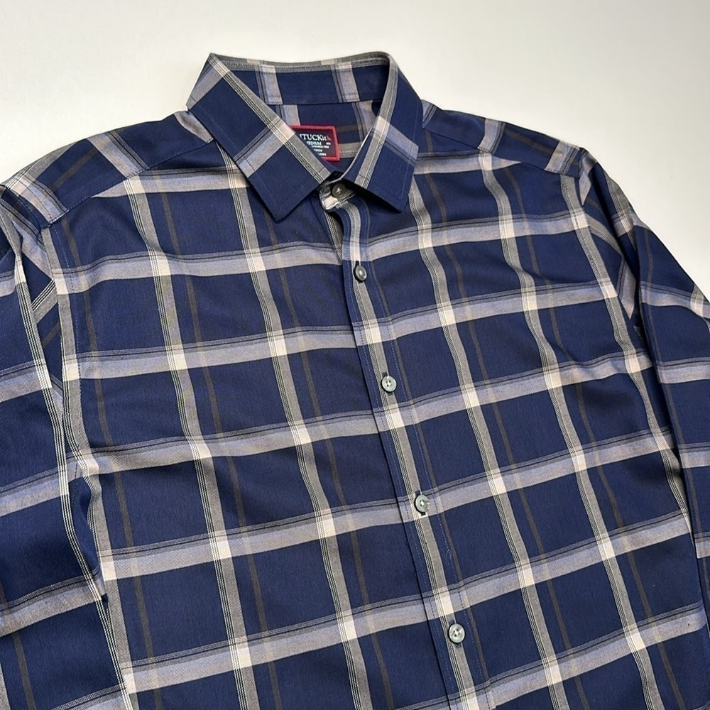 UNTUCKit Gilmore Checkered Blue Shirt - Picture 2 of 7
